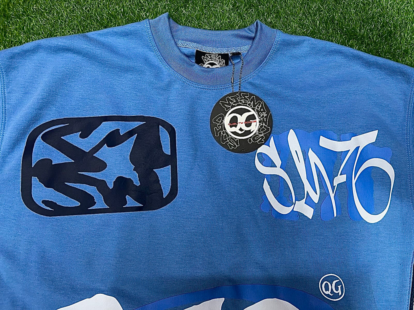 Distributing Quality Goods T-shirt(Blue)