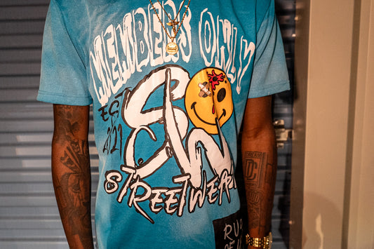 No outsiders Welcome T-shirt Sky Blue